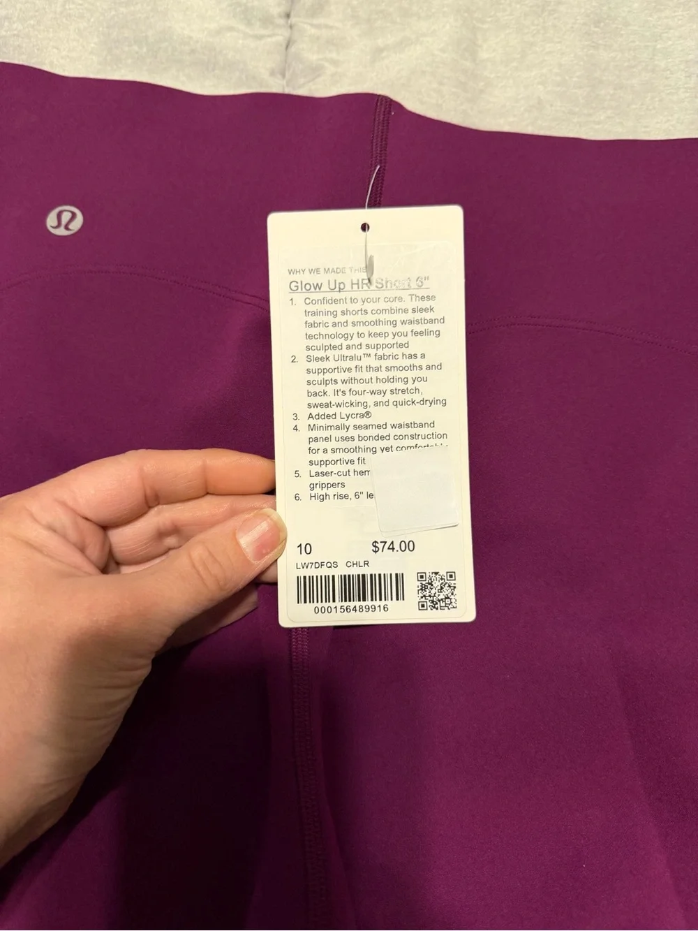 lululemon athletica Glow Up HR Short 6in CHILLED GRAPE